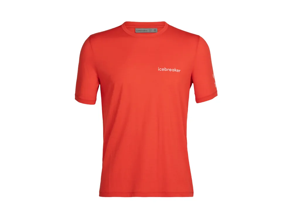 Icebreaker Mens Tech Lite II SS T-Shirt Sheeperds Cycle Club, Lava Vrácení Zdarma