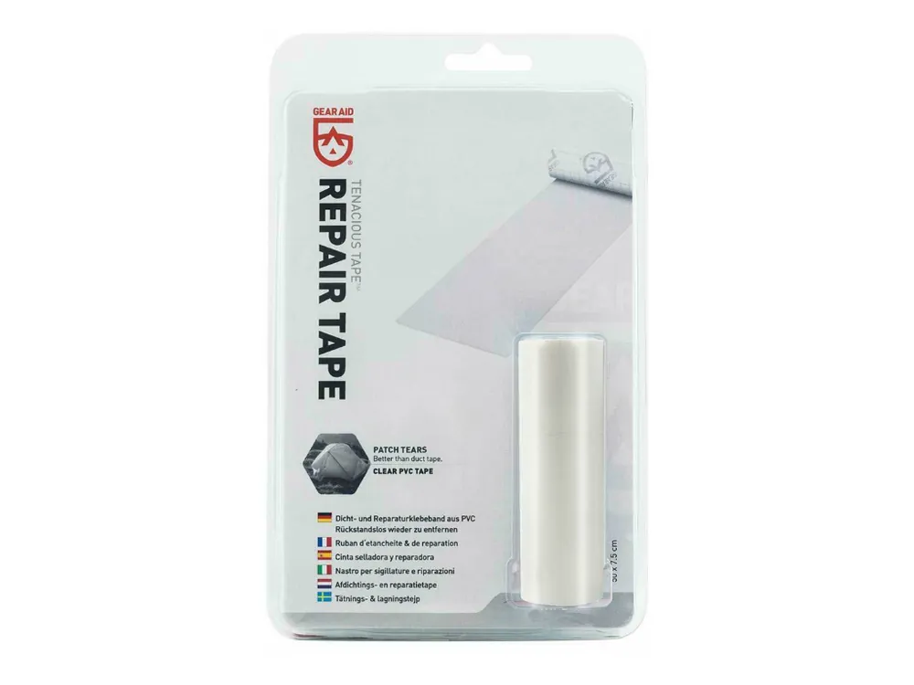 Gear Aid Tenacious Repair Tape transparentní záplata PVC 50x7,5 cm Tovární Cena