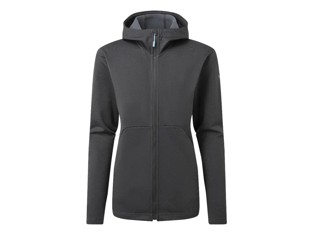 Autentický Rab Womens Geon Hoody, black/steel marl - dámská fleecová bunda