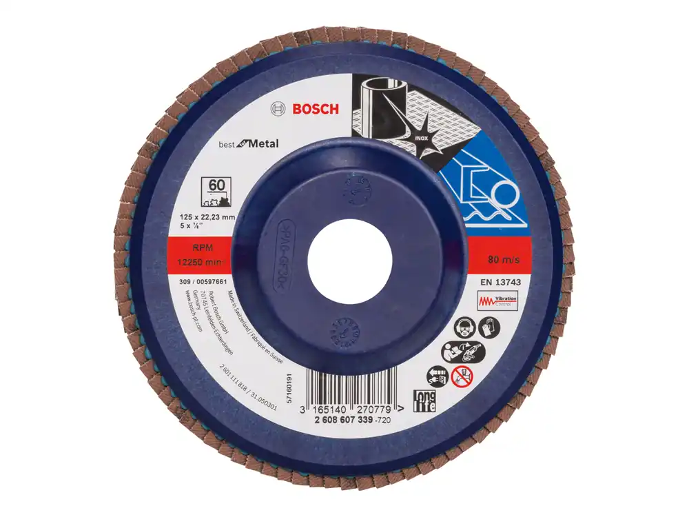 Bezpečná Platba Bosch Lamelový brusný kotouč X571 Best for Metal 125 mm, 22,23 mm, 60
