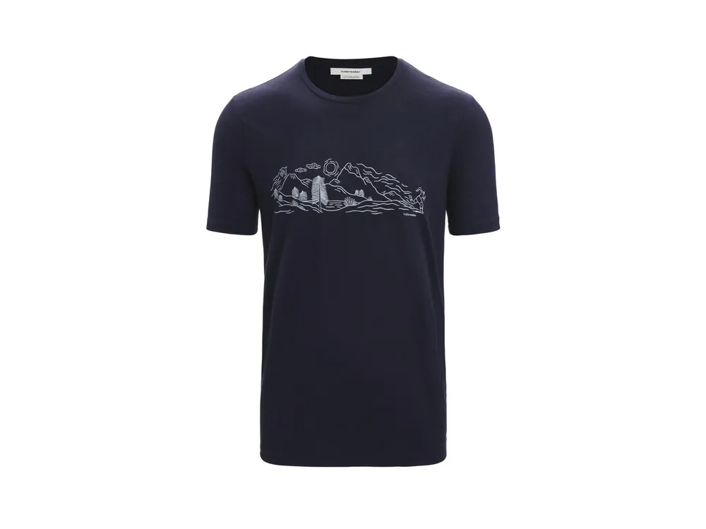 Zlevněný Icebreaker Men Tech Lite II SS Tee Nature Sprint, Midnight Navy