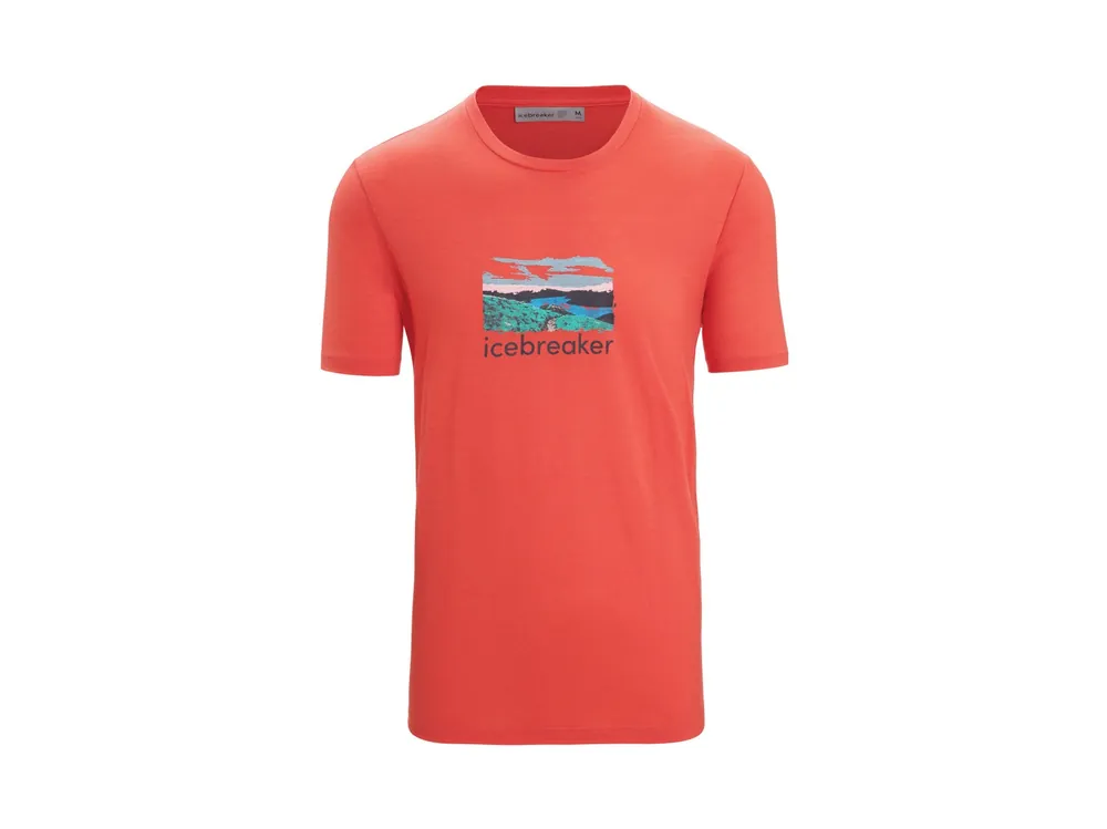 Autentický Icebreaker Men Tech Lite II SS Tee Trailhead, Vibrant Earth