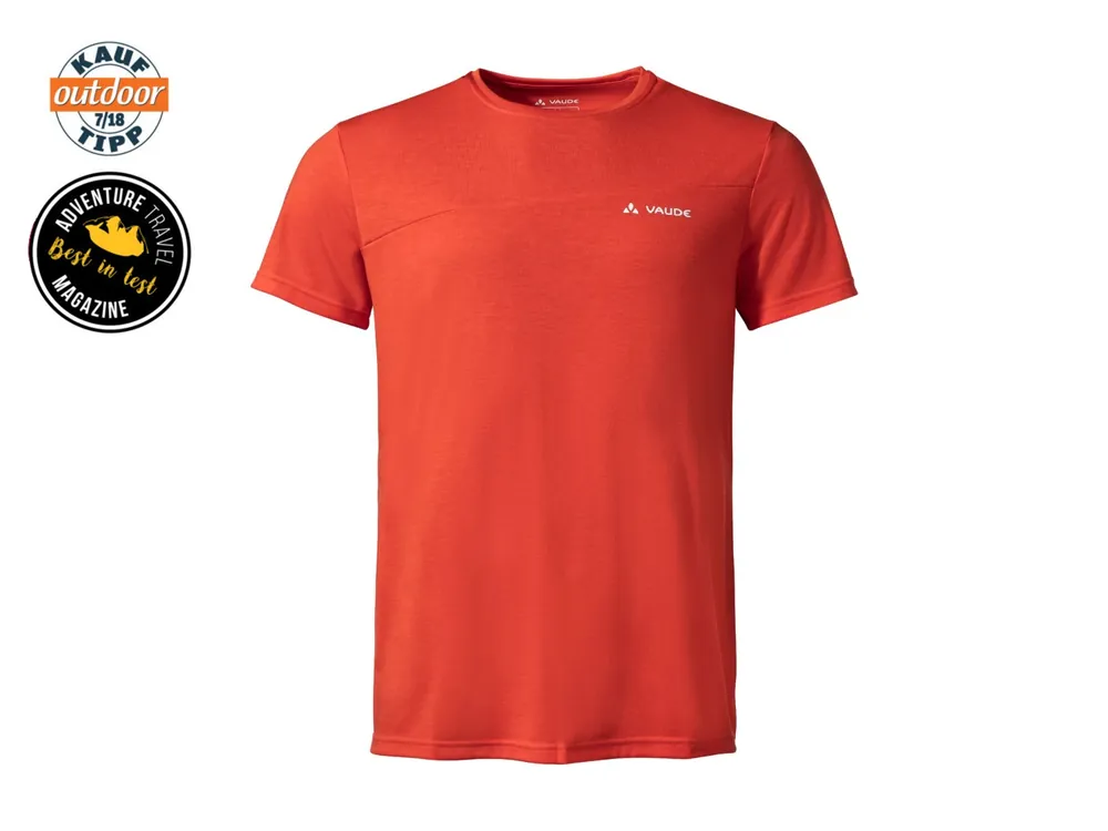 Vaude Men‘s Sveit T-Shirt, glowing red - pánské funkční tričko Dokud Zásoby Vydrží