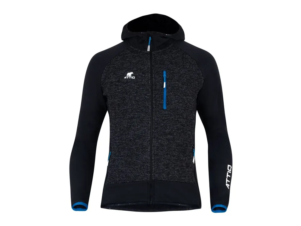 Tovární Cena Attiq Tecnowool Merino, black - pánská mikina s kapucí