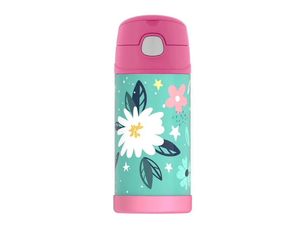 Thermos FUNtainer Wild Flowers 355ml - dětská termoska s brčkem Dokud Zásoby Vydrží