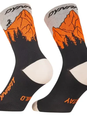 Akce Dynafit TRAVERSE CREW SK ponožky black out ULTRA ORANGE 35-38