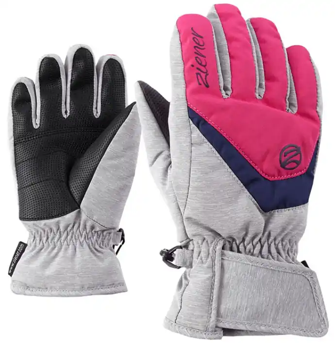 Lyžařské rukavice Ziener Lorik lightmel/pink Omezená Nabídka