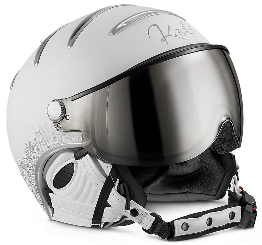 Lyžařská helma se štítem Kask Elite W Cachemire white Novinka