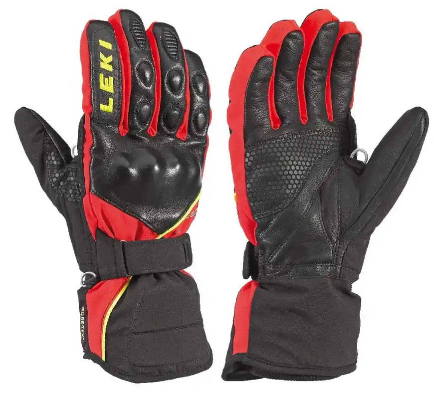 Lyžařské rukavice Leki Equipe S Xtrafit black/red Autentický