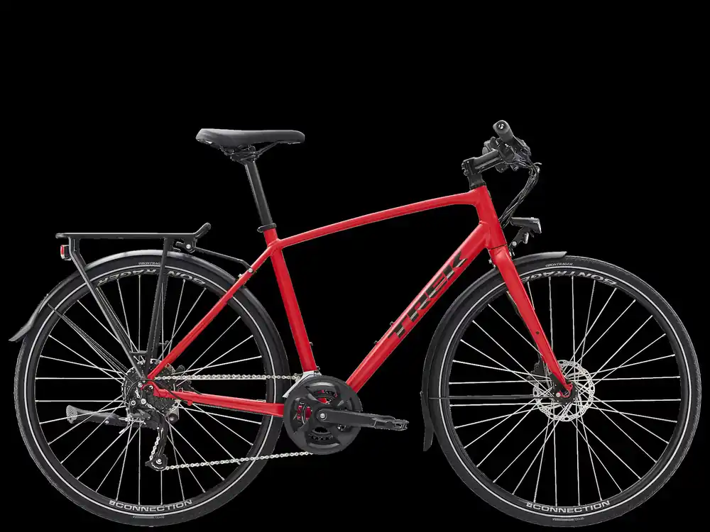 Trekové kolo Trek FX 2 Disc Equipped Satin Viper Red Finální Výprodej