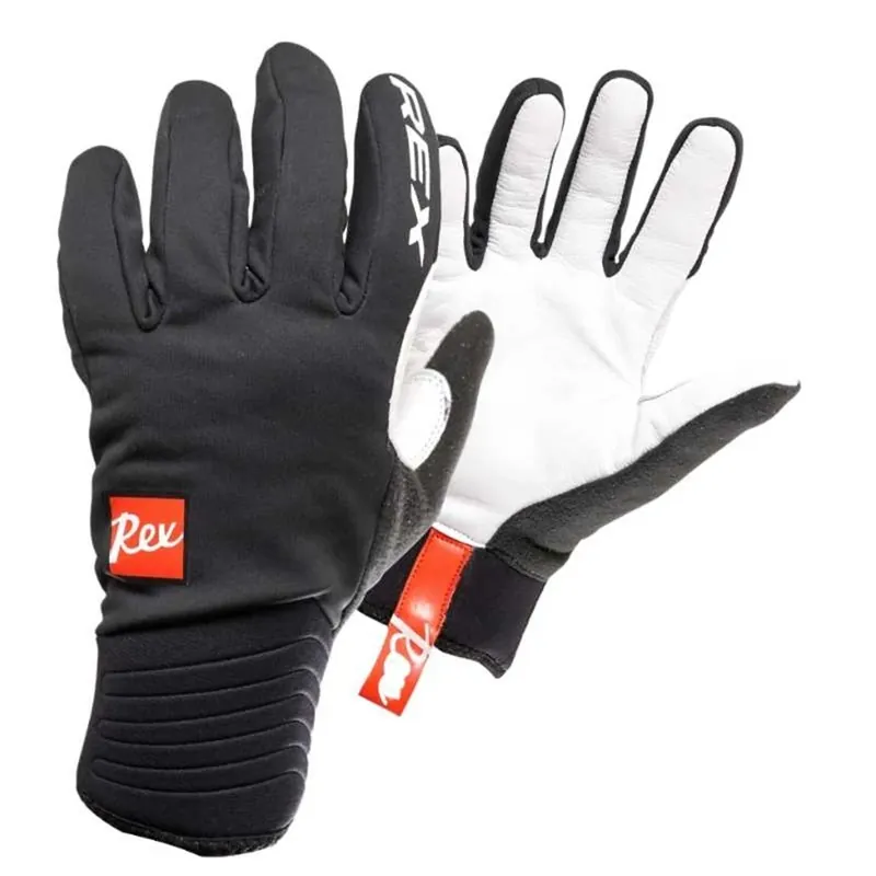 Zlevněný REX RACING THERMO PLUS, black/white, teplé závodní rukavice na běžky
