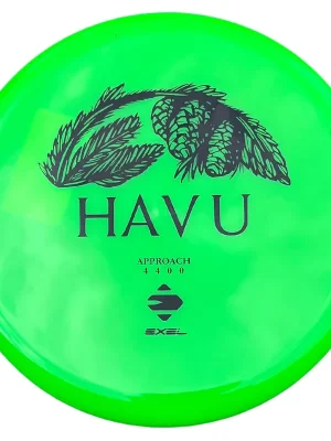 Vysoce Kvalitní EXEL HAVU neon green (4 4 0 0), discgolf disk