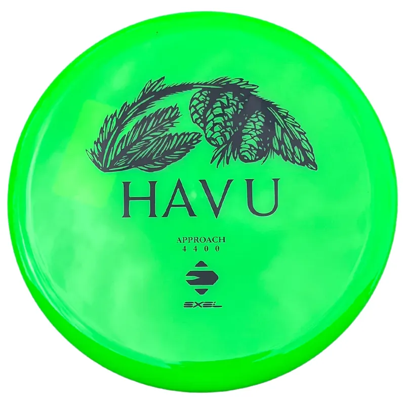 Vysoce Kvalitní EXEL HAVU neon green (4 4 0 0), discgolf disk