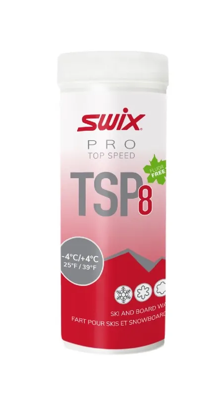Akce SWIX TSP08 Top speed 40g, -4/+4°C, prášek, červený