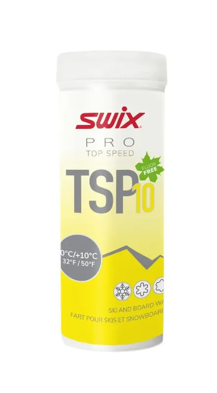 SWIX TSP10 Top speed, 40g, 0/+10°C, prášek, žlutý Nejlepší Volba