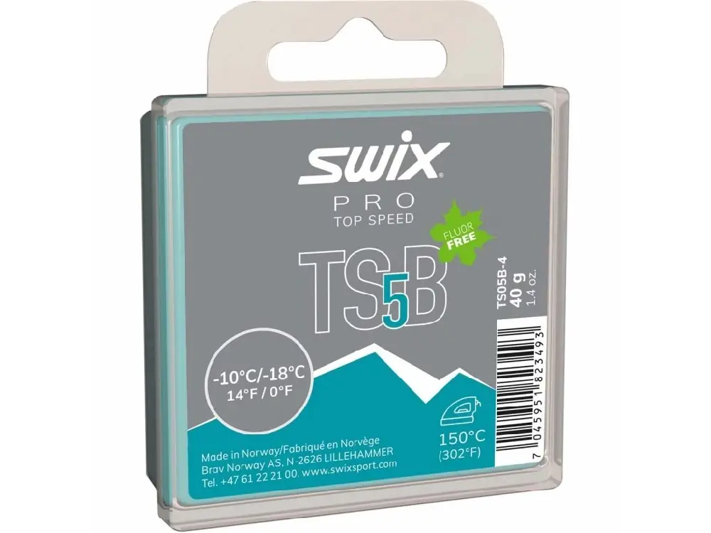 SWIX TS05B Top speed, 40g, -10/-18°C, skluzný vosk Nízká Cena