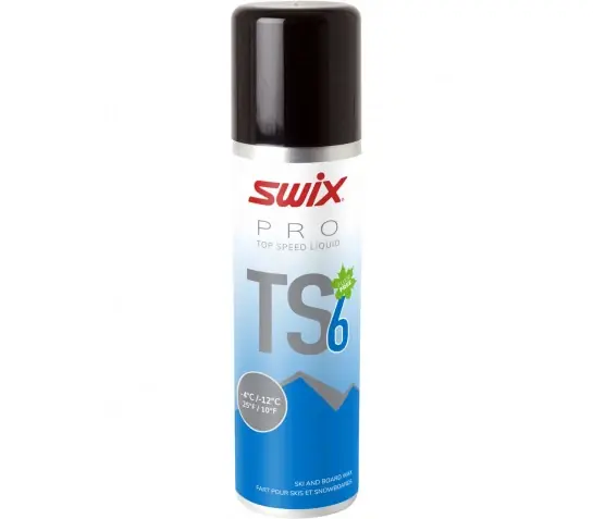 SWIX TS6 Top Speed, 50 ml, tekutý fluor free parafín, modrý Novinka