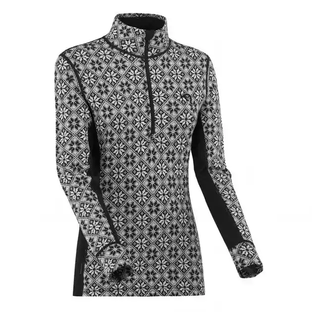 Nejlepší Cena Kari Traa Rose Half Zip Baselayer Top - 100% Merino Wool M zelená