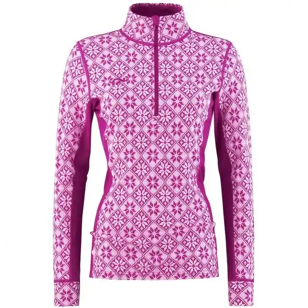 Kari Traa Rose Half Zip Baselayer Top - 100% Merino Wool M fialová Novinka