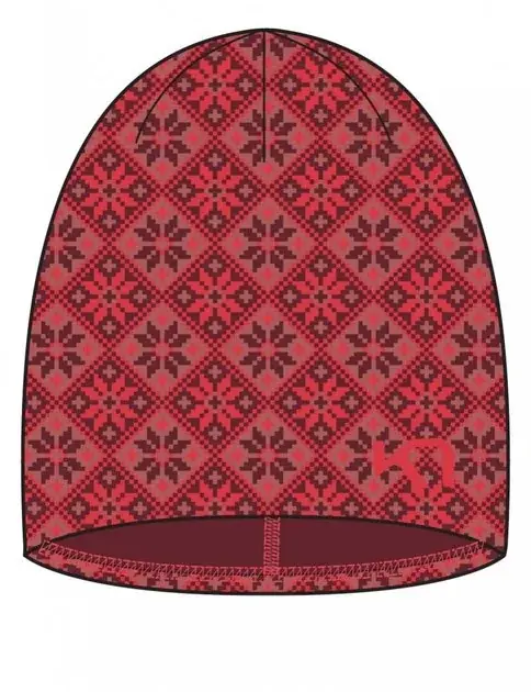 Výhodná Nabídka Kari Traa Rose Beanie - 100% Merino Wool UNI vínová