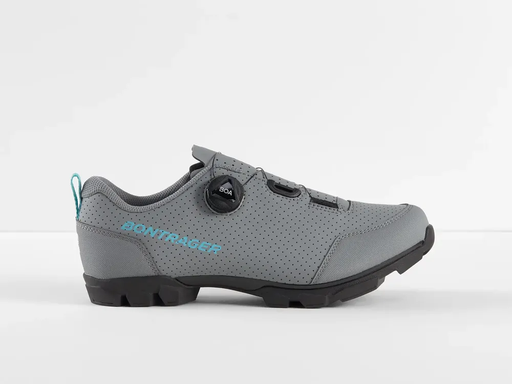 Cenově Výhodný Bontrager Evoke Mountain Bike Shoe 46 šedá/tyrkysová