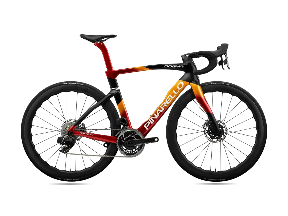 Výprodej Pinarello Dogma F SHIMANO Dura Ace Di2 2x12 DB 595 žlutá/červená