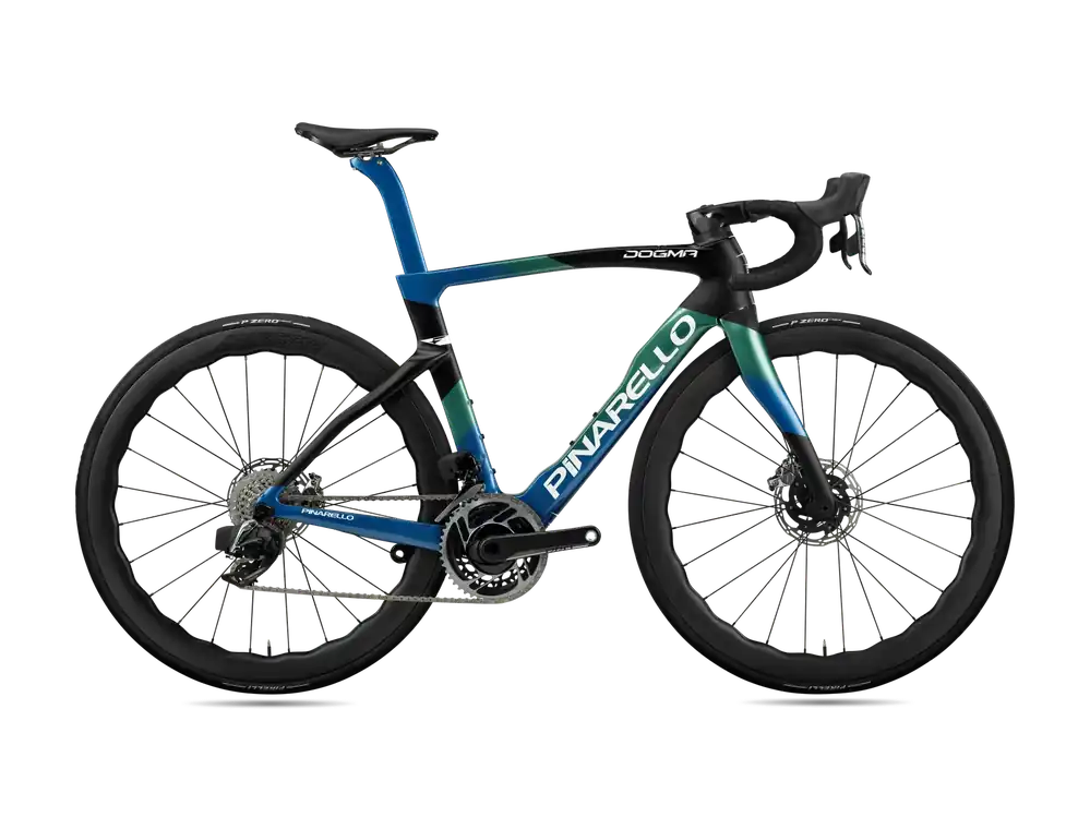 Pinarello Dogma F SRAM Red eTap AXS 2x12 DB 540 zelená/modrá Značkový