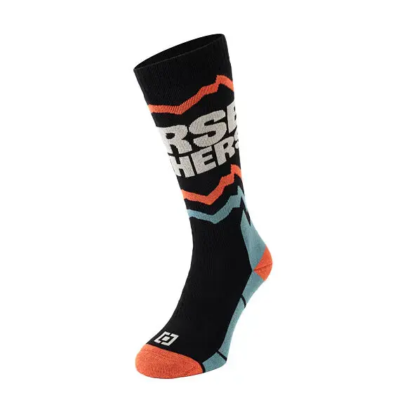 Horsefeathers Mitzi youth snow socks 35-37 černá/oranžová Bezpečná Platba