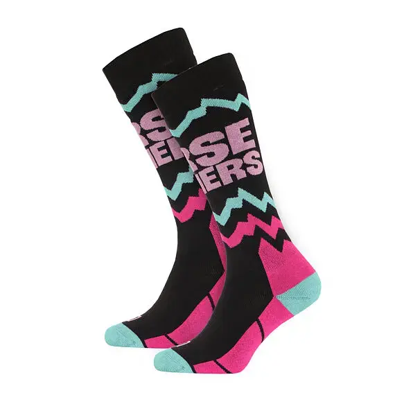 Horsefeathers Mitzi youth snow socks 32-34 černá/růžová Akce