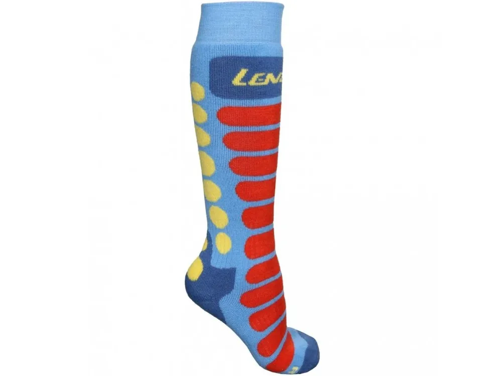 Ponožky Lenz Skiing Kids 1.0 azur/orange Akční Cena