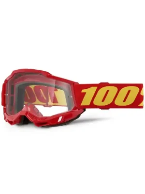 Omezená Nabídka Dětské sjezdové brýle 100% Accuri Junior Clear Lens - Red