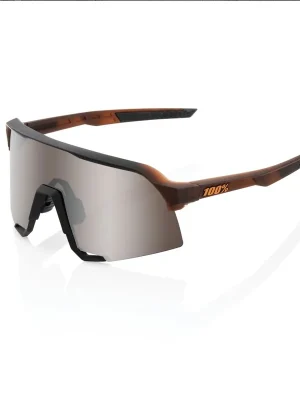 Kup Teď Brýle 100% S3 - Matte Translucent Brown Fade - HiPER Silver Mirror Lens