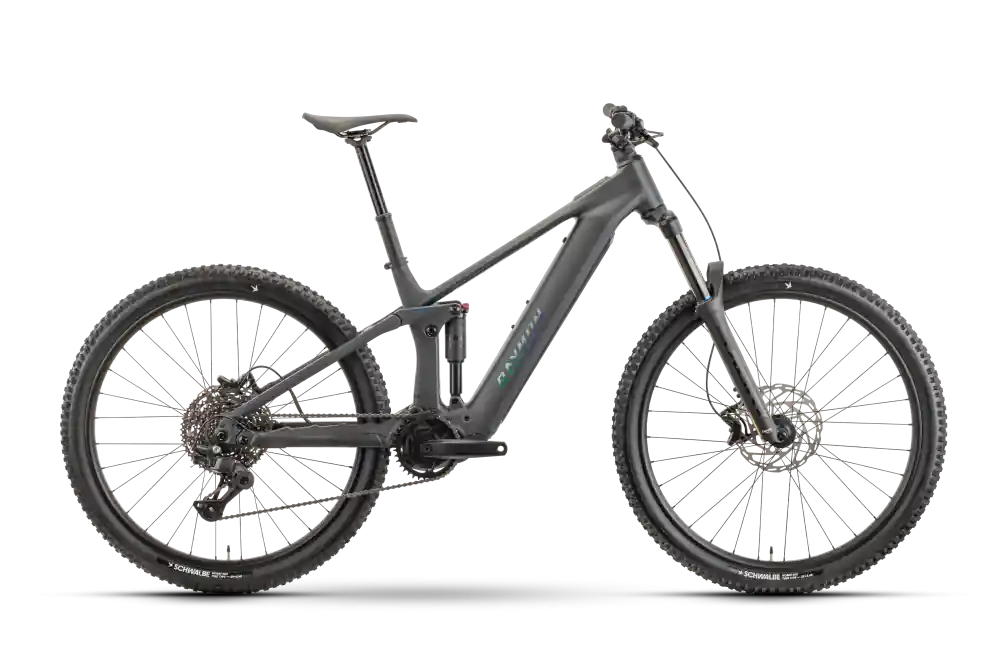 Celoodpružené horské elektrokolo Raymon Durok Comp - Black Galaxy Víkendová Akce