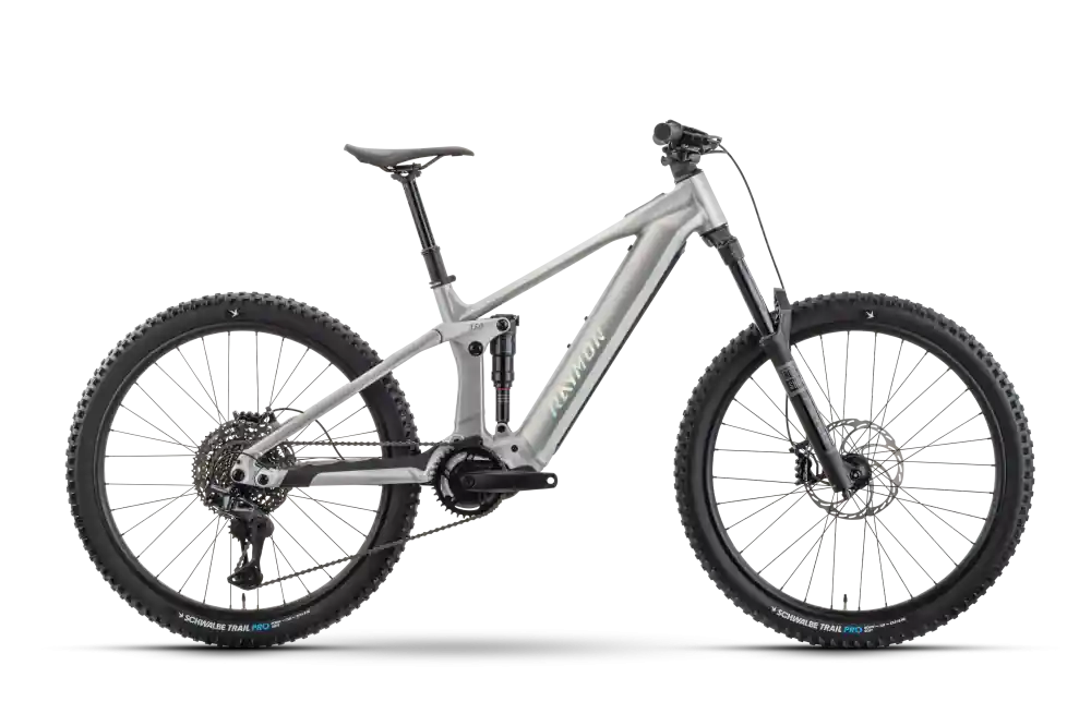 Akční Cena Celoodpružené horské elektrokolo Raymon Durok Pro - Raw alloy - Velikost M