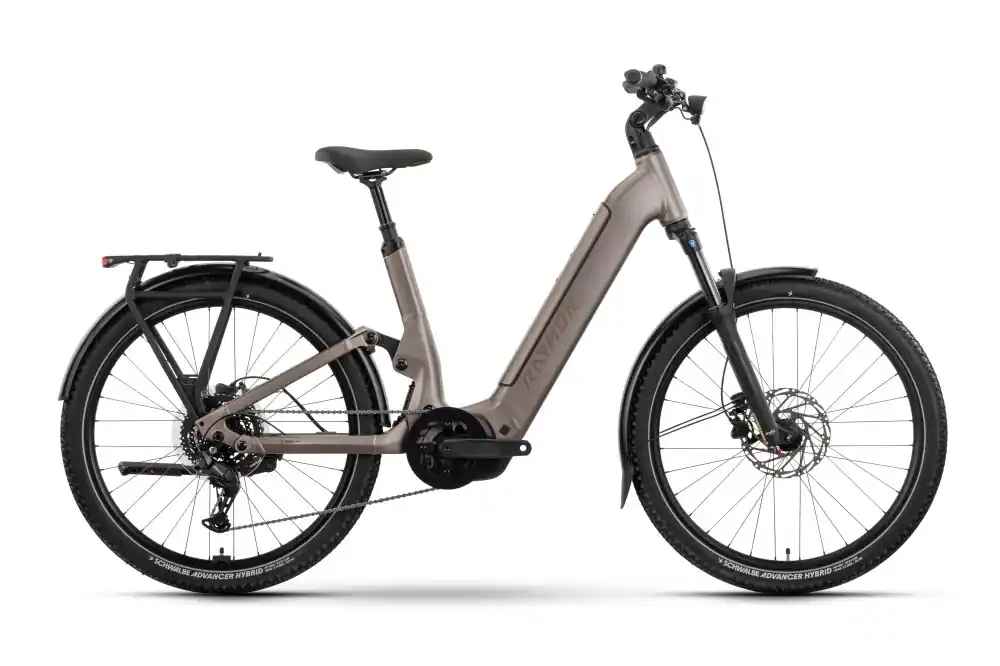 Časově Omezené Celoodpružené trekingové elektrokolo Raymon Tavano Pure Wave hnědé - Velikost XL