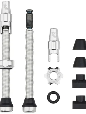 Značkový WOLF TOOTH ventilky Tubeless Valve Stem Kit Clik Valve 60mm raw silver
