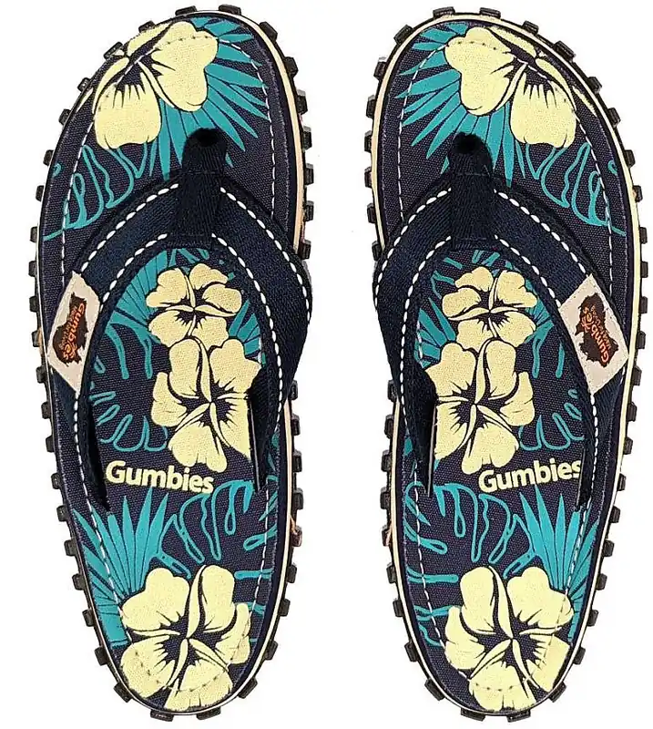 Originální Žabky Gumbies Classic Blue Hibiscus - Velikost EU 48