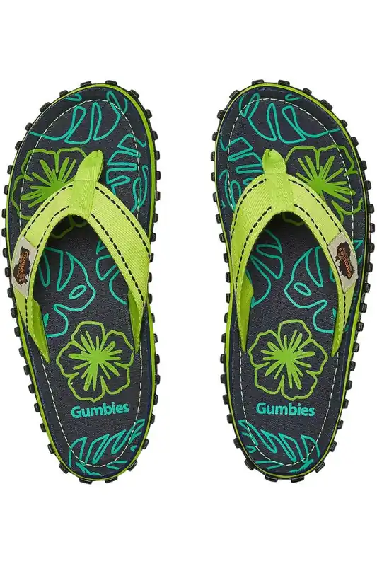 Akce Žabky Gumbies Classic Lime Hibiscus - Velikost EU 48
